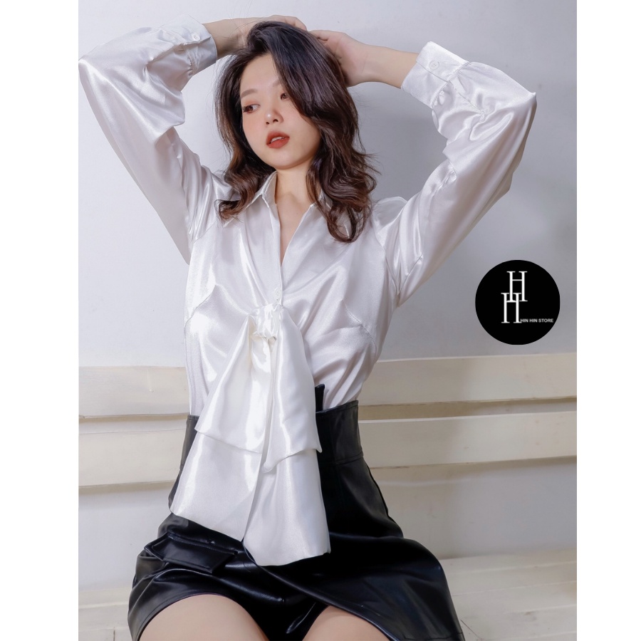 Áo sơ mi lụa HAF46 Hỉn Hỉn Store