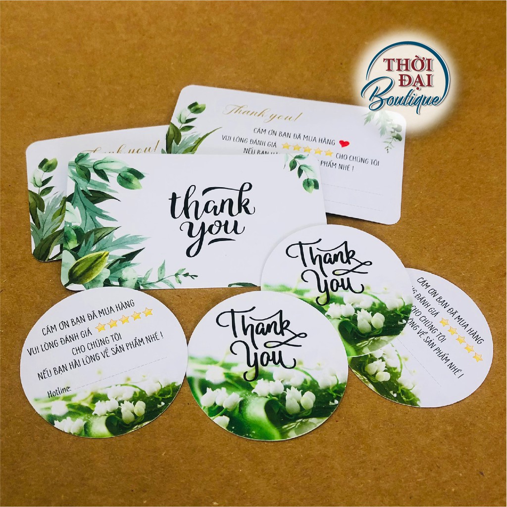 100 Phiếu cảm ơn hoa tuylip xanh ngọc