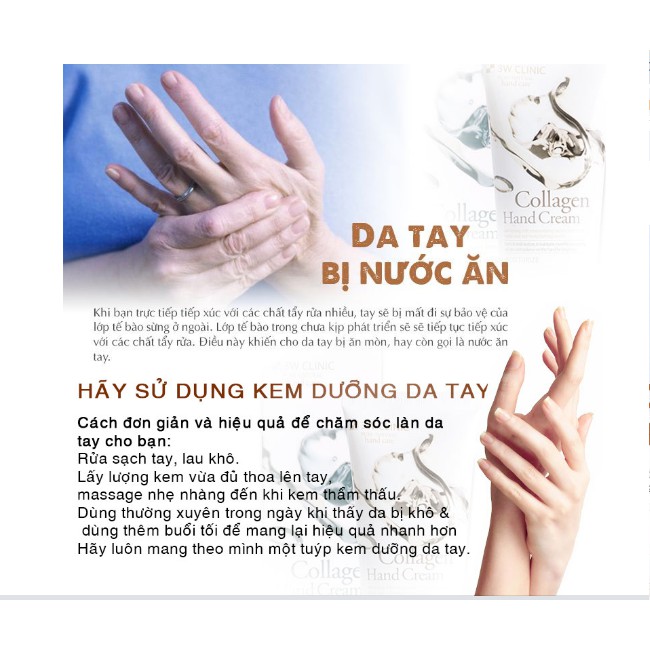 Kem Dưỡng Da Tay Dầu Ngựa 3W Clinic Horse Oil Hand Cream 100ml