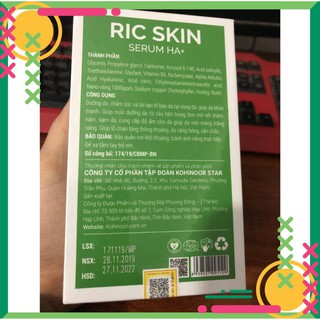 Combo serum ric skin + sữa rửa mặt wash foam kohinoor