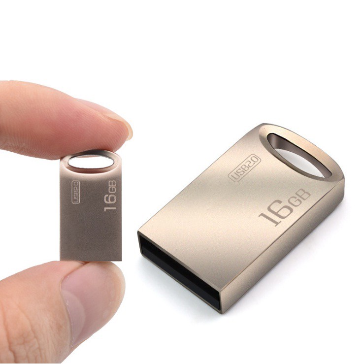 USB 16GB 2.0 Kim loại mini nhỏ gọn dễ móc vào chìa khóa