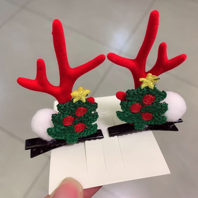 Kẹp Tóc Hình Sừng Tuần Lộc Giáng Sinh Dễ Thương