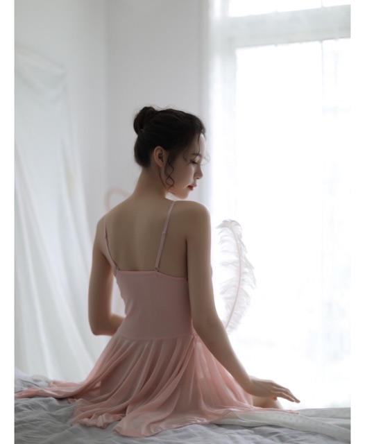 Váy ngủ 2 dây lụa siêu quyến rũ V10 - Hồng | BigBuy360 - bigbuy360.vn