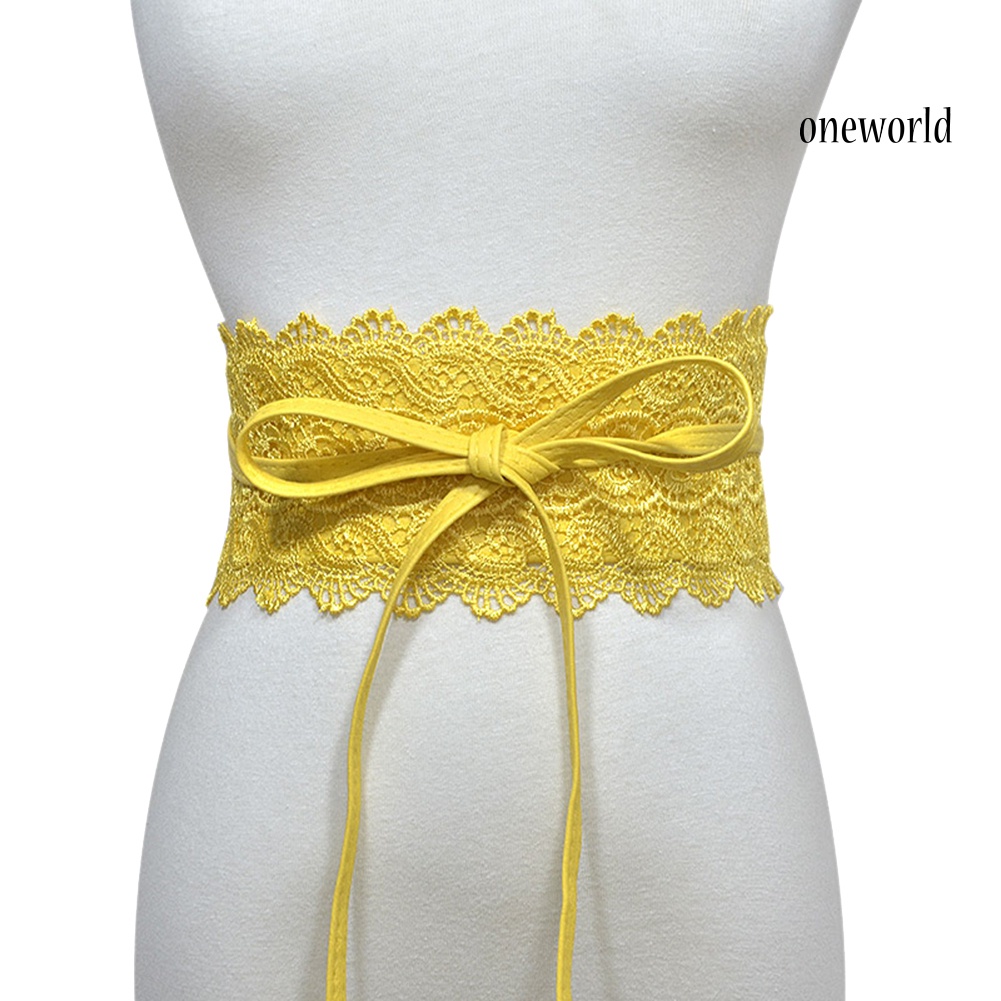 Thắt Lưng Bản Rộng Phối Ren Thời Trang Cho Nữ