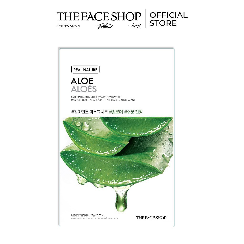 Mặt Nạ Giấy Cung Cấp Nước Thefaceshop Real Nature Aloe Face Mask 20g