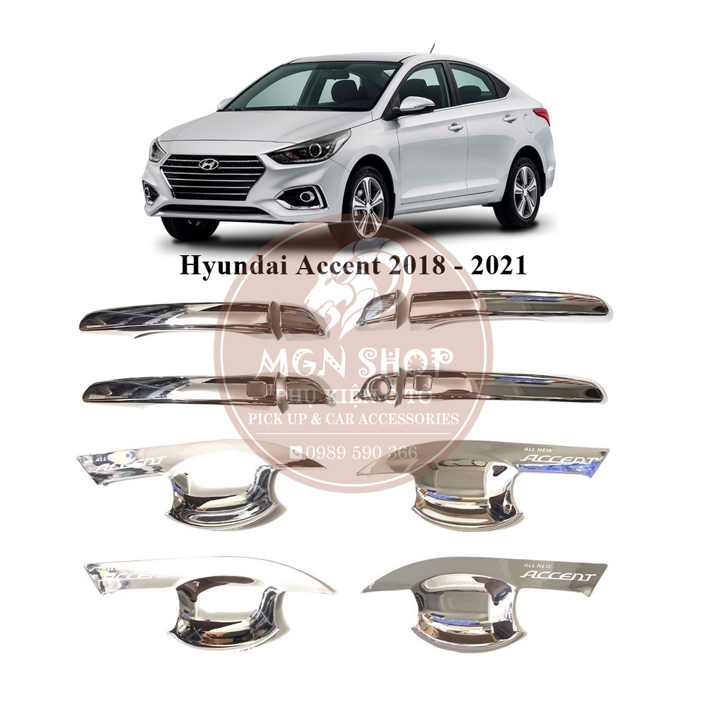 Ốp [Hyundai Accent 2018 - 2021] [full bộ] [màu bạc]