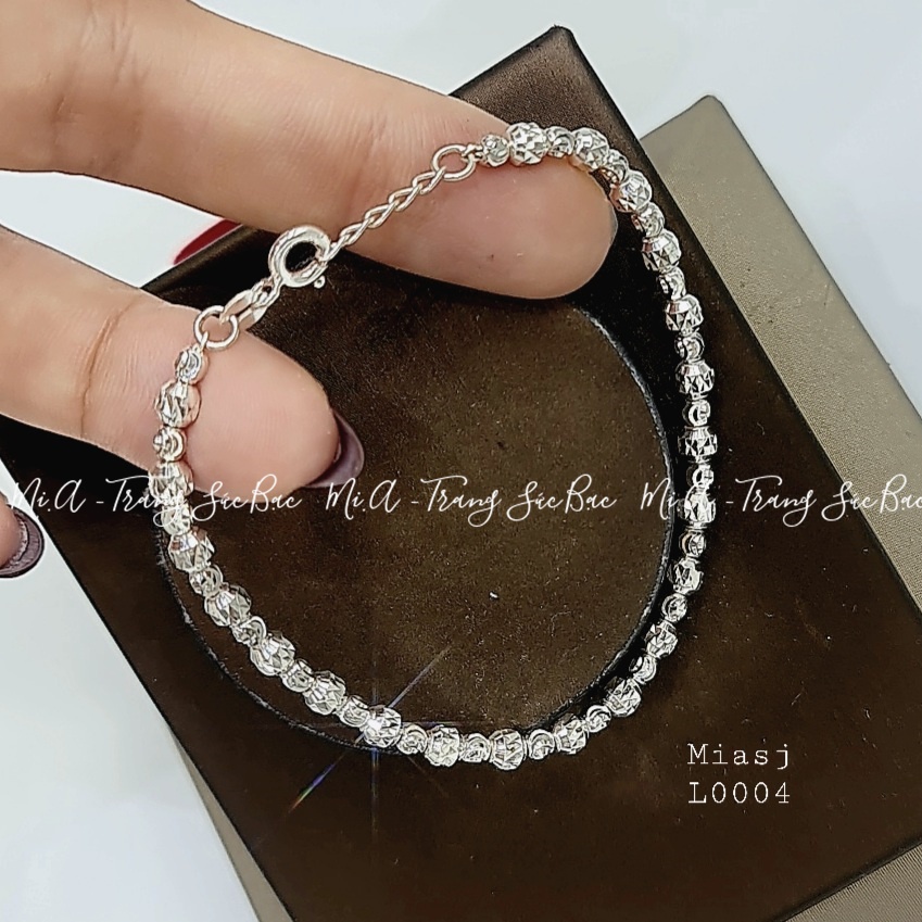 Lắc tay nữ bạc Ý S925 MiASJ hạt bi móc máy sang trọng, thanh lịch L0004/L0005