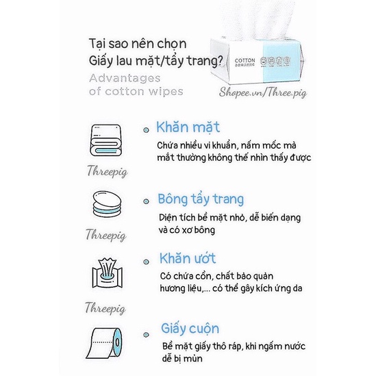 KHĂN LAU MẶT COTTON DẠNG TÚI RÚT, KHĂN LAU MẶT KHÔ | BigBuy360 - bigbuy360.vn
