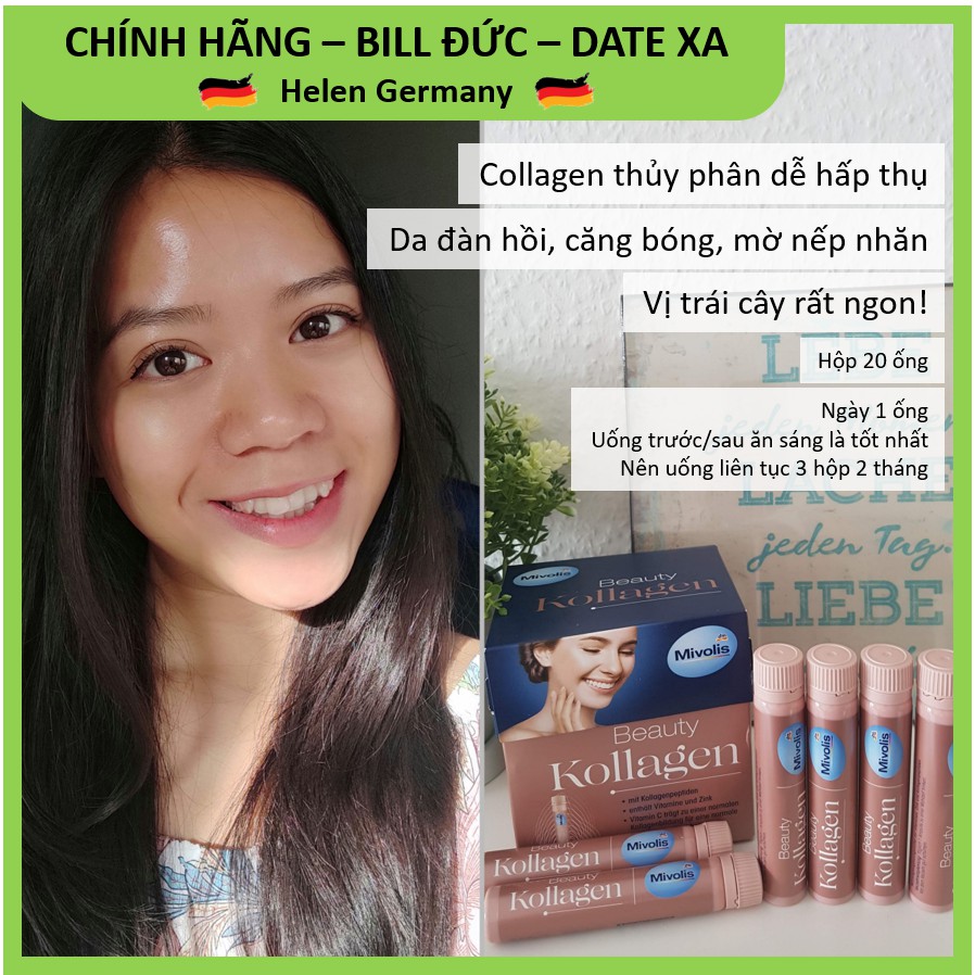 Collagen thủy phân Mivolis, mẫu mới thêm Hyaluron - Chính hãng Đức