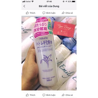 Nước cân bằng Naturie skin conditioner face lotion 500ml