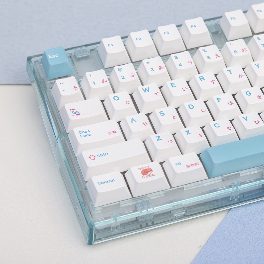 139 Phím Sushi Keycaps Cherry Profile Anime PBT DYE-SUB Bàn phím cơ Keycap