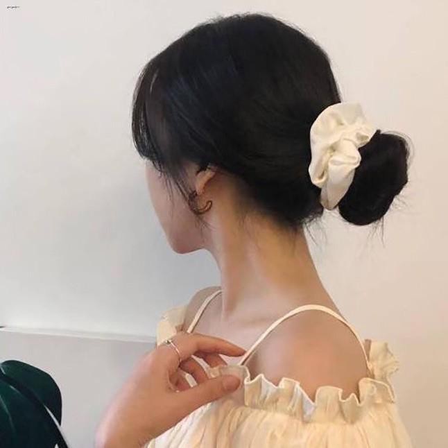 [Ảnh thật]CỘT TÓC VẢI SCRUNCHIES LỤA SATIN TÔNG NÂU SANG TRỌNG-THỜI TRANG HÀN QUỐC NỮ PHỤ KIỆN GIÁ RẺ ĐẸP