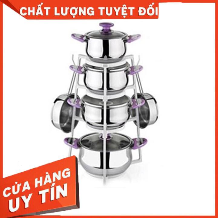 [XẢ KHO+FREE SHIP] Giá treo xoong, nồi, chảo 4 tầng tiện dụng