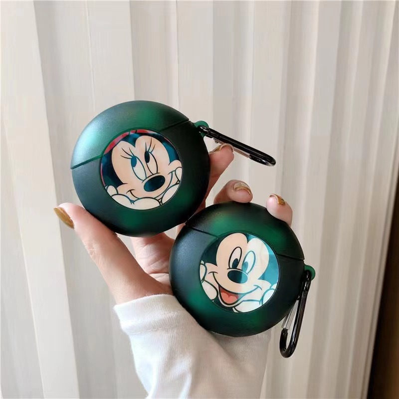 DISNEY Ốp Bảo Vệ Hộp Đựng Tai Nghe Airpods 1 / 2 Hình Mickey Minnie Xinh Xắn