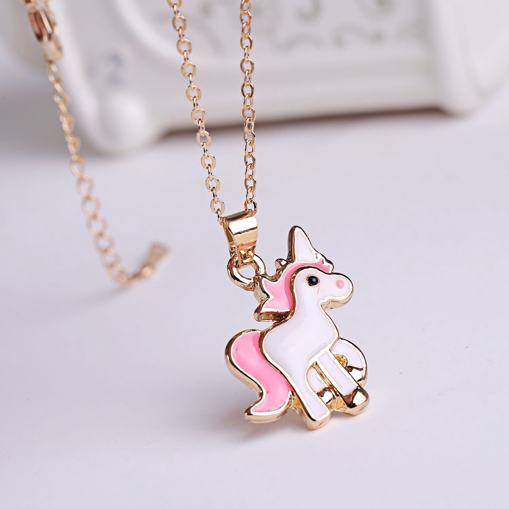 Bộ 3 Vòng cổ Mặt Kì Lân Màu Hồng Dễ Thương