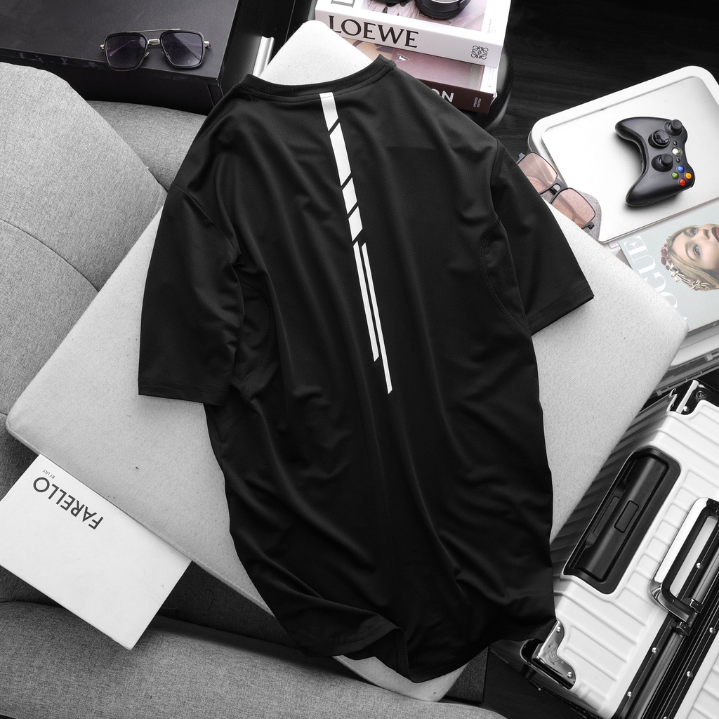 Áo thể thao Men gym NKS04, fom chuẩn, vải lưới dệt xuất dư