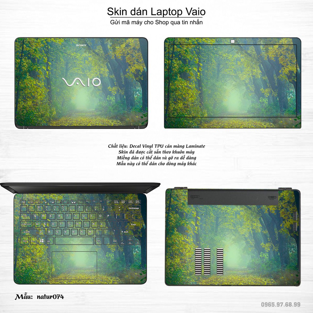 Skin dán Laptop Sony Vaio in hình thiên nhiên nhiều mẫu 3 (inbox mã máy cho Shop)