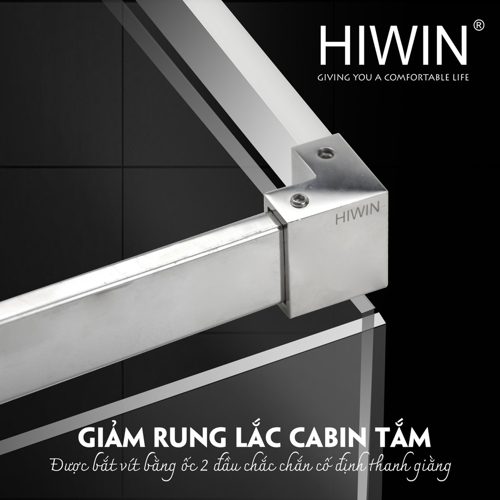 Chuyển góc 90 độ cabin kính chất liệu inox 304 mặt gương Hiwin SB-613F