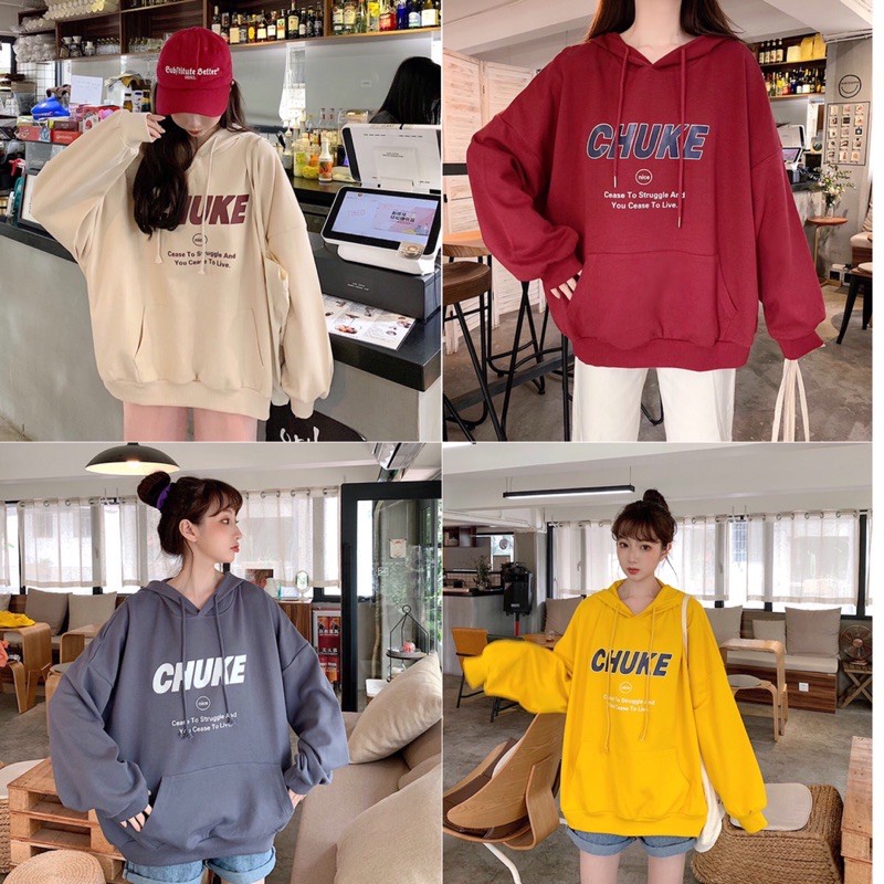 thebagicshop Áo khoác Hoodie form rộng sweater nỉ Ulzzang CHUKE Hot trend Thời Trang Thu Đông siêu đẹp thebagicshop | BigBuy360 - bigbuy360.vn