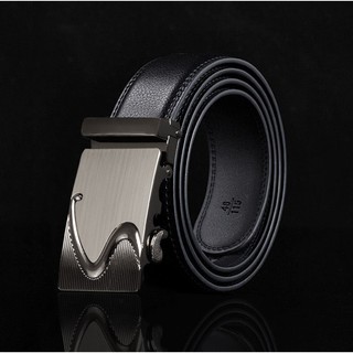 Thắt lưng nam da bò khóa tự động, dây đen (Mã số: TL24-1D)