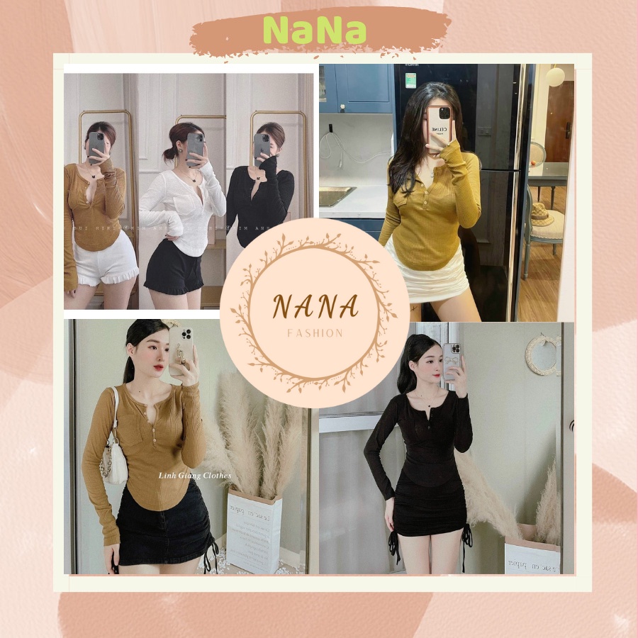 [Hàng cao Cấp Loại 1] Áo Len Gân Dài Tay Basic Chất Liệu Len Tăm Nana Store