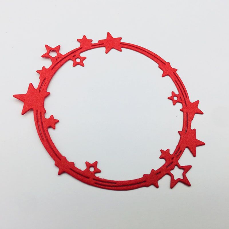 Khuôn Cắt Giấy Kim Loại Hình Ngôi Sao / Hình Tròn Xinh Xắn Thẻ