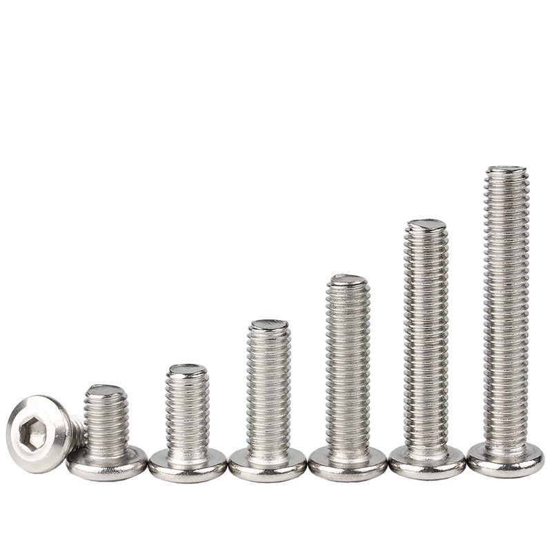 Bu Lông Lục Giác Chìm Đầu Dẹt Tròn Bằng Inox 304 M2M3M4M5 Chuyên Dụng