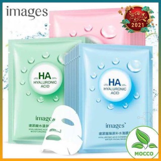 Mặt nạ giấy dưỡng trắng da mụn cấp ẩm thải độc HA Images - mn02