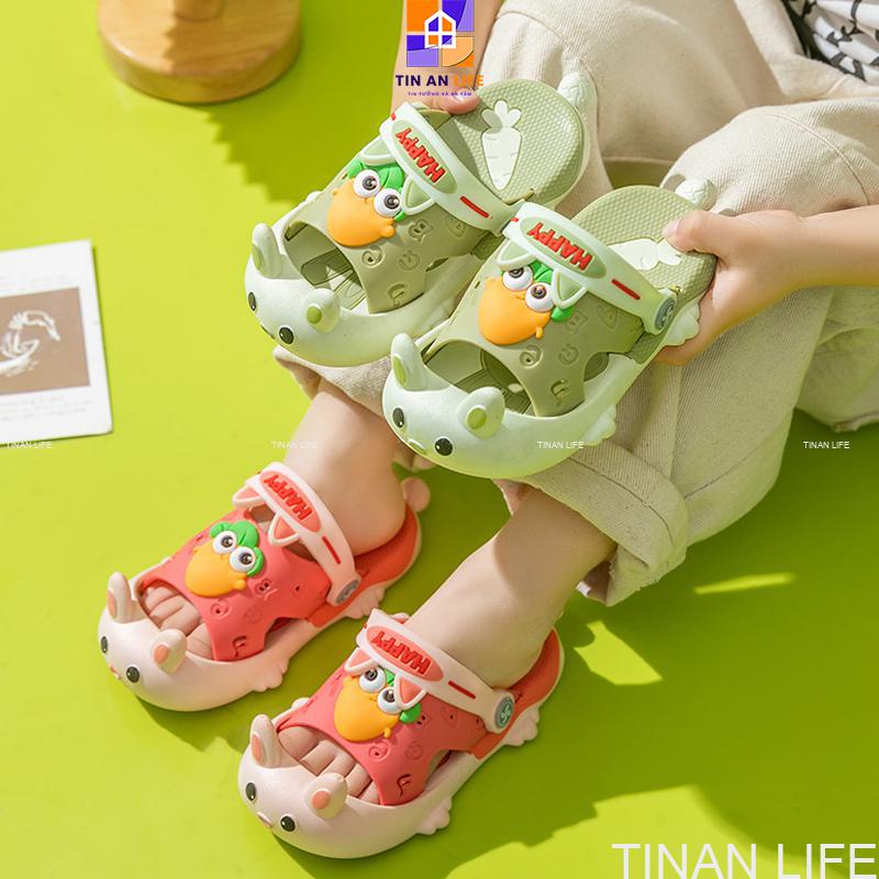 Dép Happy Có Quai Cho Bé 2-5 Tuổi, Êm Chân, Đi Dạo, Mang Trong Nhà, Bám Sàn Không Trơn Trượt