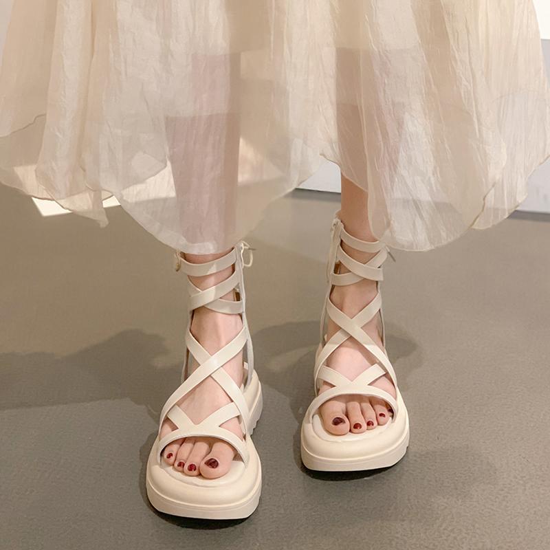 Giày Sandal Hở Ngón Đế Dày Phong Cách La Mã Thời Trang Mùa Hè Hàng Mới Dành Cho Bạn Nữ