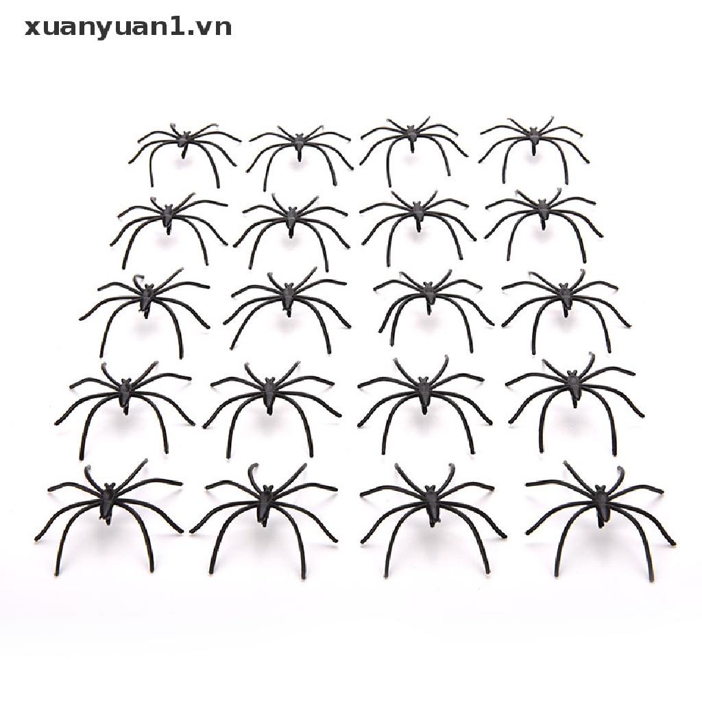 Set 20 Chú Nhện Nhựa Trang Trí Halloween