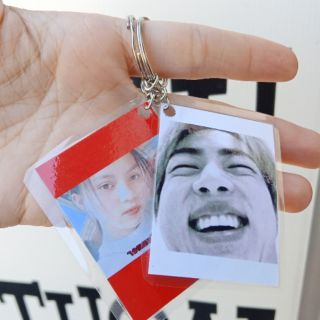 Combo 10 móc khóa ép plastic 1 mặt