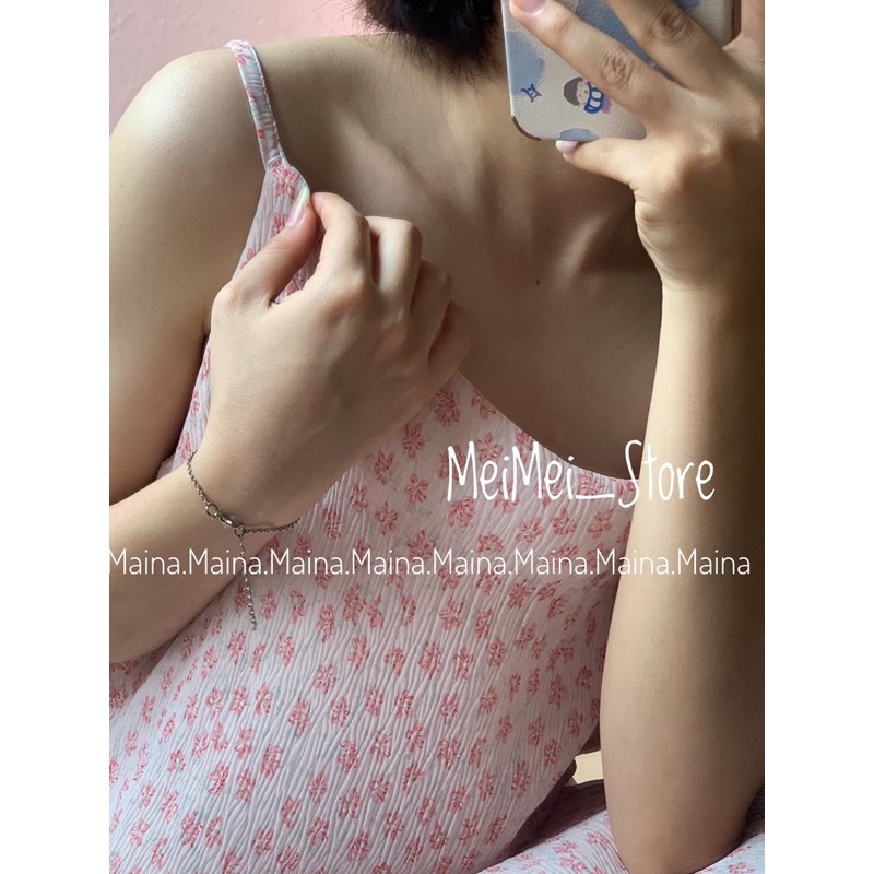 [Rẻ vô địch] Váy hai dây maxi hoa nhí dáng dài K.er