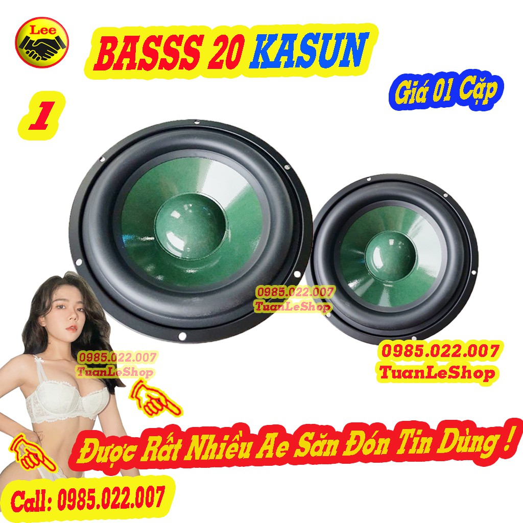 02 LOA BASS 20 KA SUN MÀNG XANH TỪ 140MM COIL 45 – GIÁ 01 CẶP LOA BASS 2 TẤC