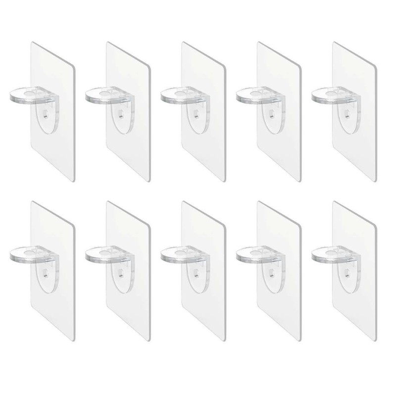 Set 10 Kẹp Nhựa Dán Tường Treo Đồ Đa Năng Tiện Dụng