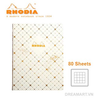 SỔ RHODIA HERITAGE [Made in France] - GÁY ĐÓNG - CHECKERED - GIẤY GRAPH (KẼ Ô)  (7.5 X 9.8 inch)