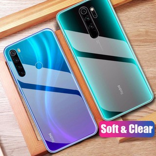 Ốp lưng TPU silicone dẻo trong suốt cho Xiaomi Redmi Note 8 pro