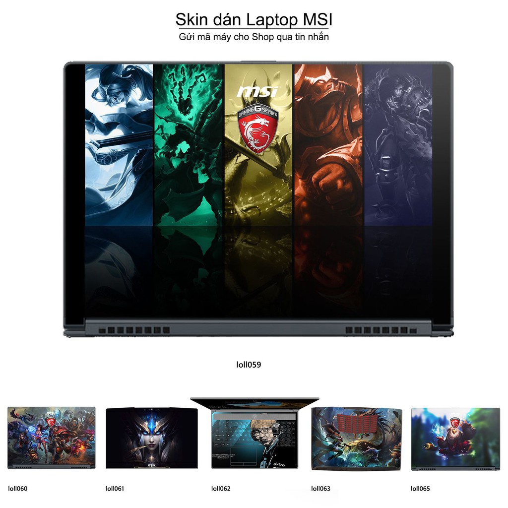 Skin dán Laptop MSI in hình Liên Minh Huyền Thoại nhiều mẫu 8 (inbox mã máy cho Shop)