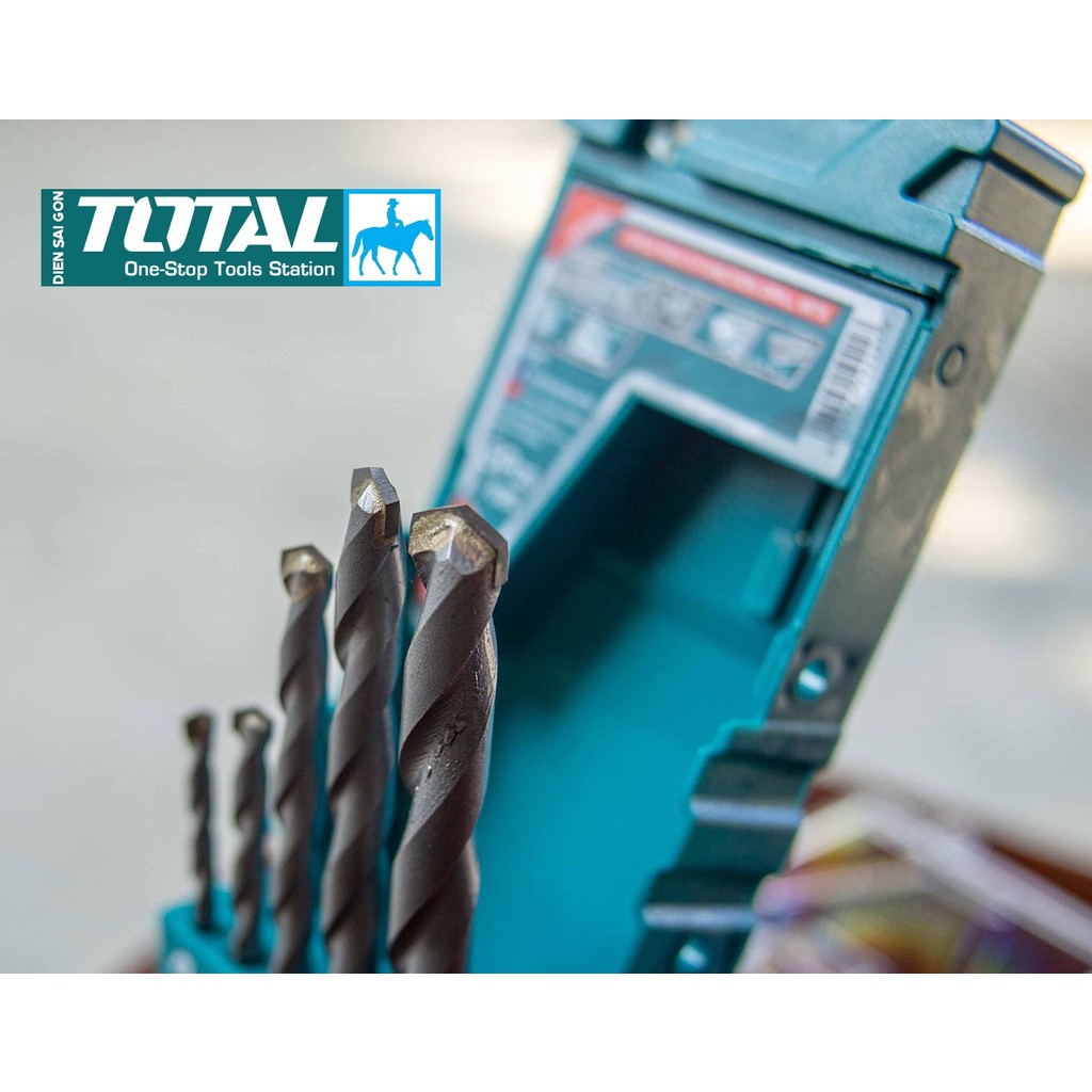 Bộ 5 mũi khoan đa chức năng khoan Bê tông Gạch đá Kim loại PVC Nhôm Gỗ TOTAL TACSD7156 Điện Sài Gòn