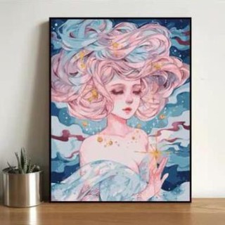 【HÀNG SẴN】💥 Tranh Tô Màu Số Hóa 💥 Giá rẻ 💥 Đã căng khung DIY - 【Cô Gái】