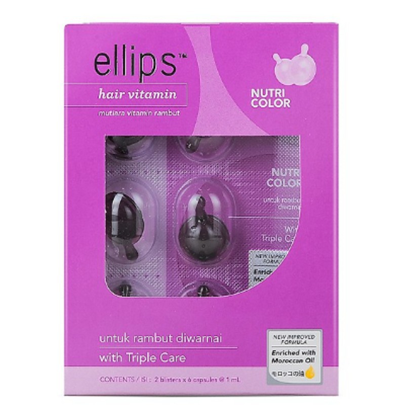 Viên Serum Vitamin Dưỡng Tóc Uốn Nhuộm Ellips Nutri Color (2 Vỉ x 6 Viên ) - 2200499 | BigBuy360 - bigbuy360.vn