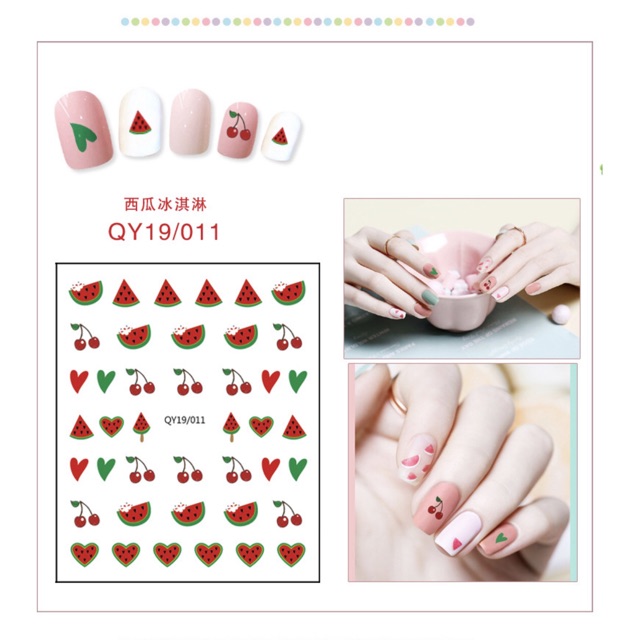 Sticker Hình Hoạt Họa Trang Trí Móng Dễ Thương ( có sẵn )