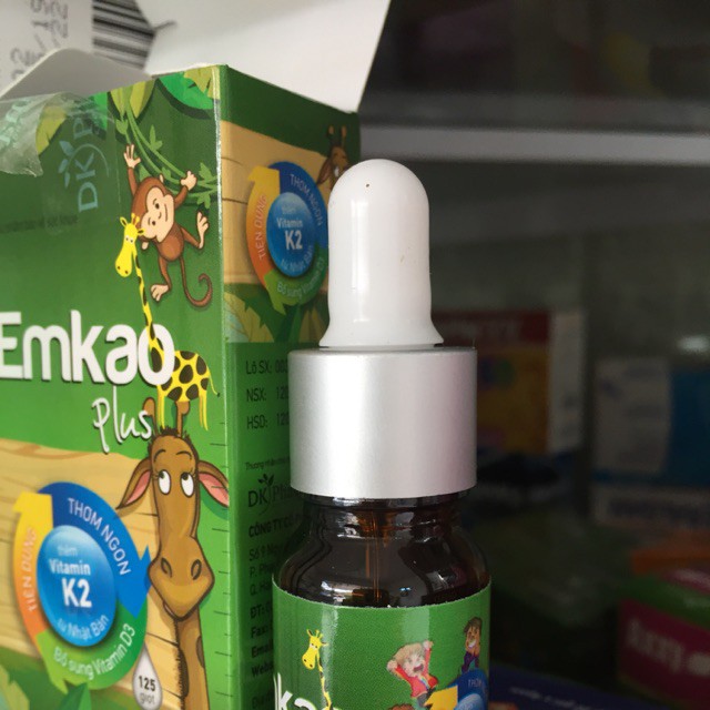 VITAMIN D3 EMKAO PLUS Bổ sung Vitamin D3 và K2, phát triển chiều cao