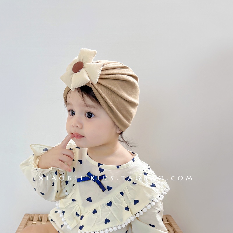 Mũ Trùm Đầu Mềm Mại Có Đính Hoa 3D Cho Bé