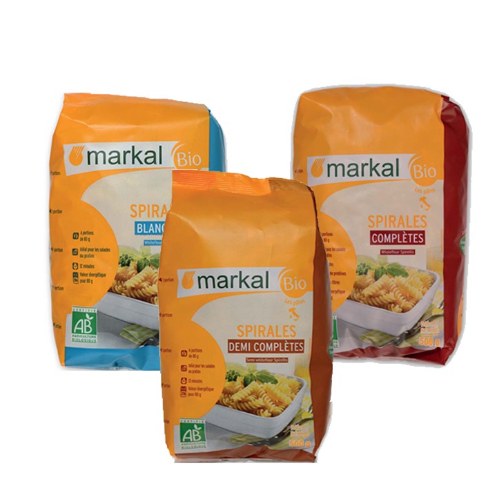 Mì xoắn bán lứt hữu cơ Markal 500g