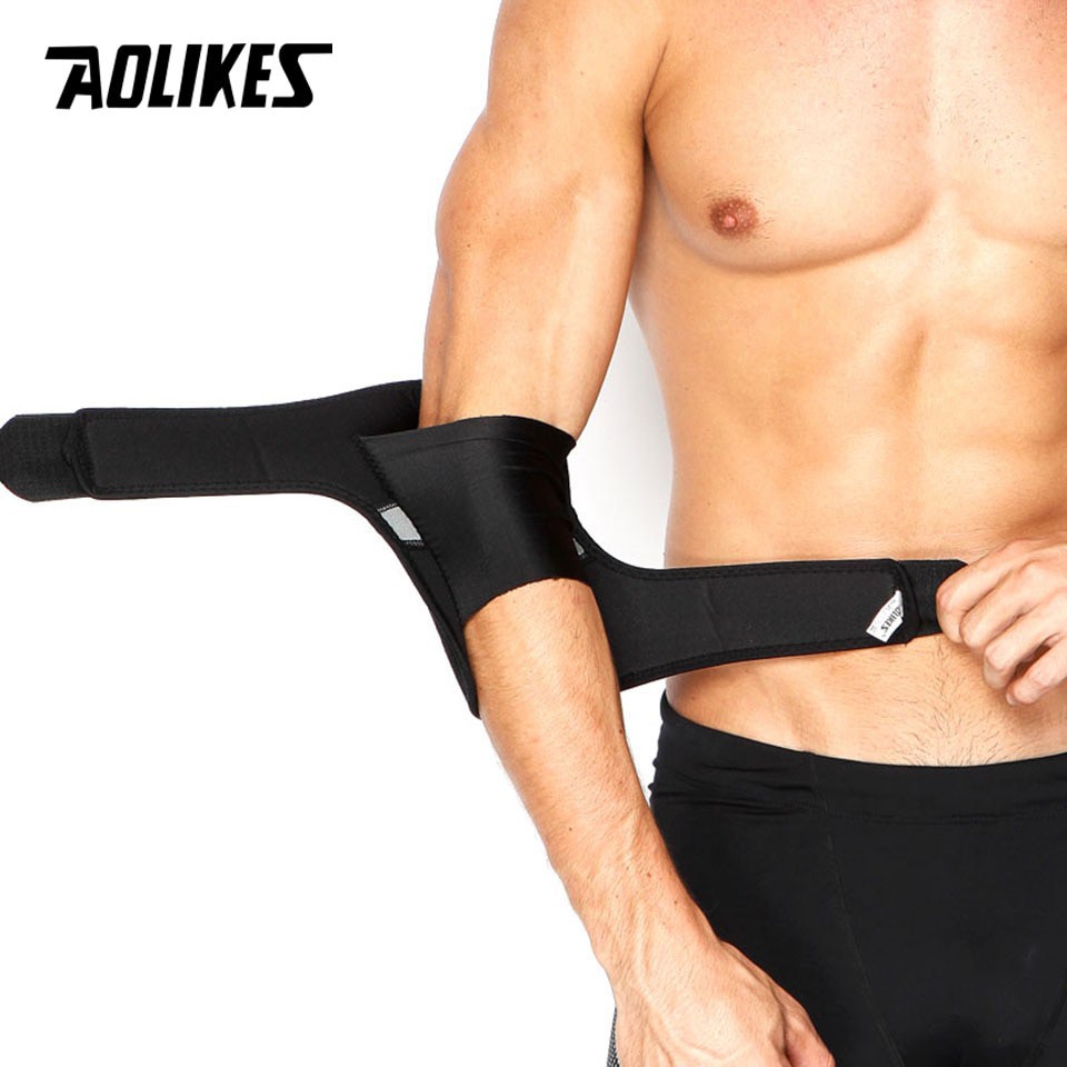 Đai bảo vệ khớp khuỷu tay AOLIKES A-7948 hỗ trợ khi chơi tennis, cầu lông breathable sport elbow Support