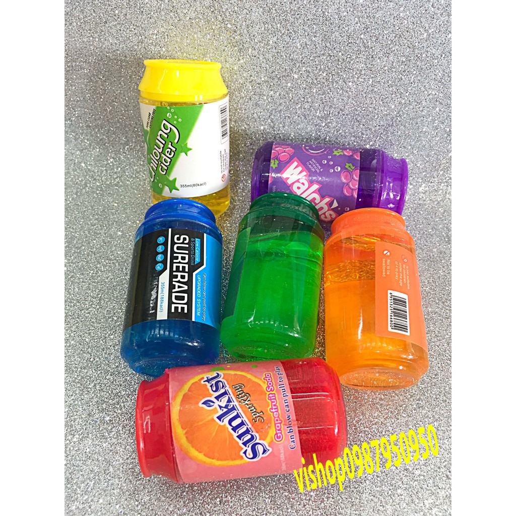 Slime hình LON NƯỚC NGỌT COCA PEPSI FANTA nhiều mẫu cực đẹp thiết kế độc đáo ấn tượng Đồ chơi Slam Gudetama