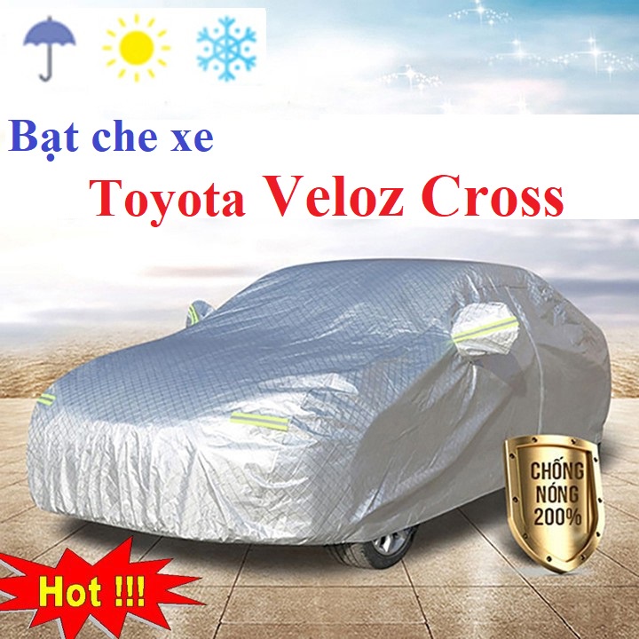Bạt Che Phủ Xe Toyota Veloz Cross Cao Cấp - Hàng 3 lớp tráng gương