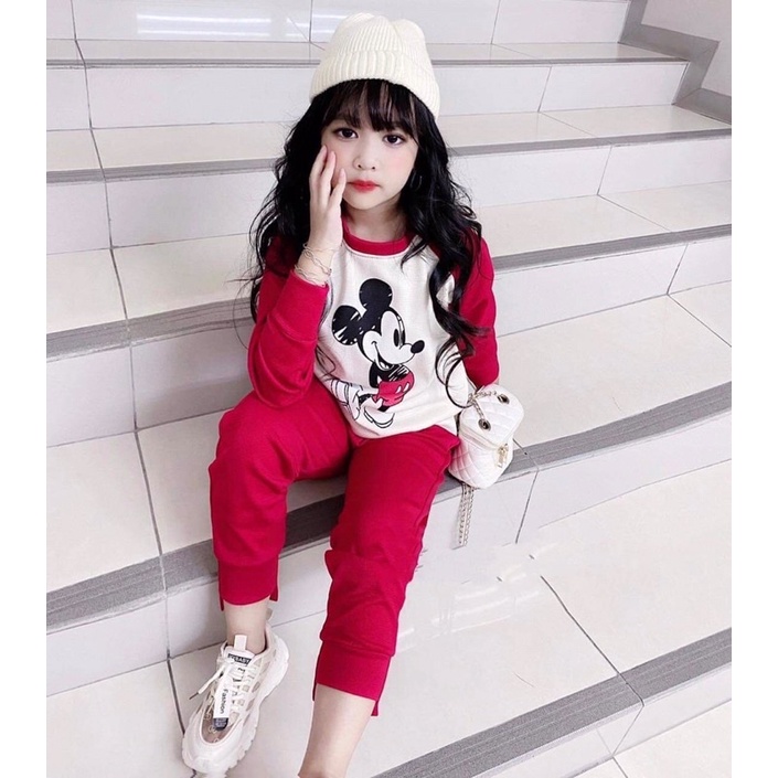 set bộ mickeyy dài tay cho bé 18-30kg