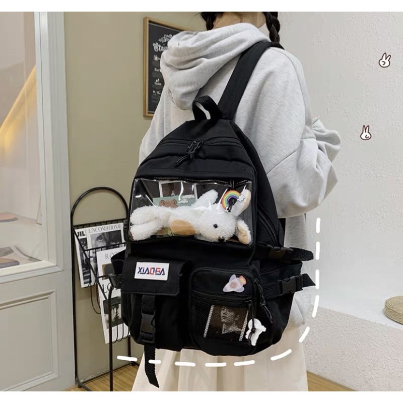 Balo Nữ Nam Thời Trang Phong Cách Ulzzang Hàn Quốc, Balo unisex đi học Basic BL2